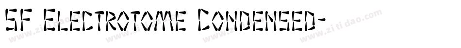 SF Electrotome Condensed字体转换